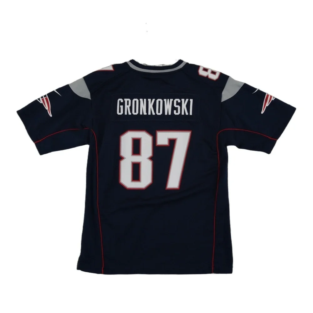 Nike Rob Gronkowski Jersey Youth Boys Large 14/16 Navy Patriots 87 NFL On Field